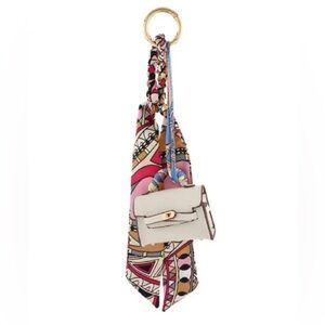 Lima Limon White Mini Bag Charm /Key Chain NWT